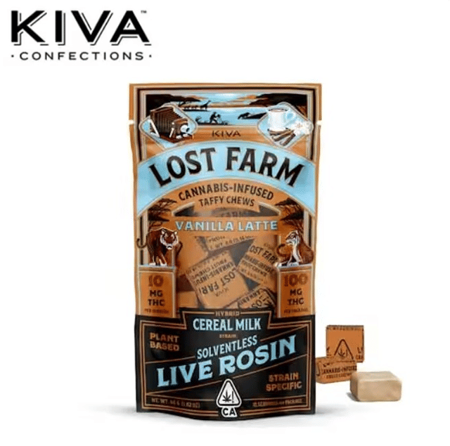 Kiva: Lost Farm - Vanilla Latte Chews - W/ Cereal Milk