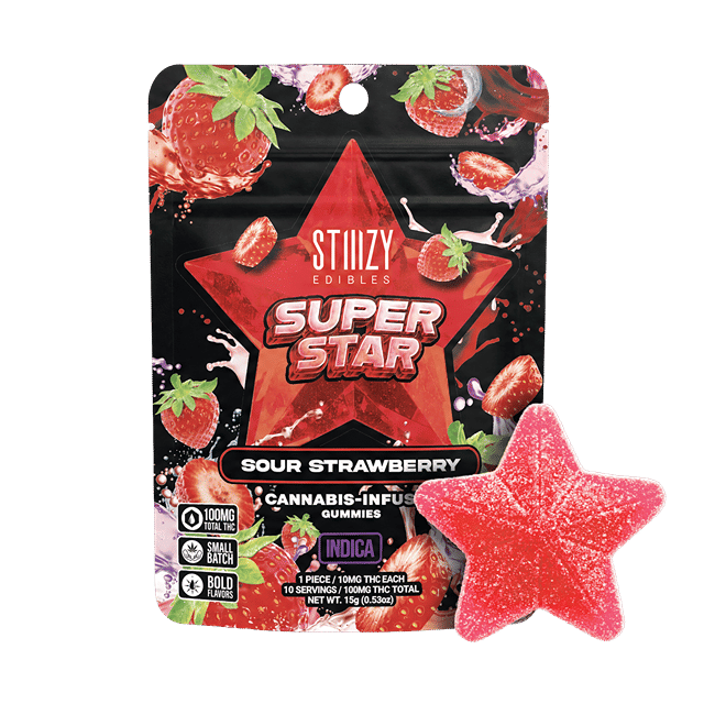 Sour Strawberry Super Star | 100mg Gummy