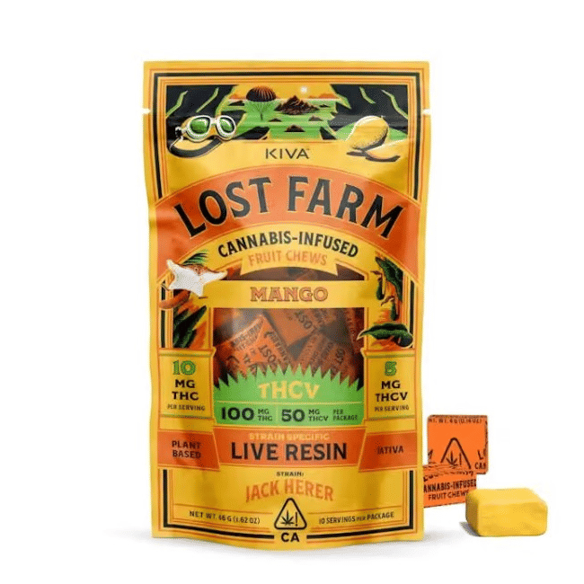 Lost Farm - Lost Farm - Mango Fruit Chews - 10:5 THCV Infused w/ Jack Herer Live Resin - 100mg