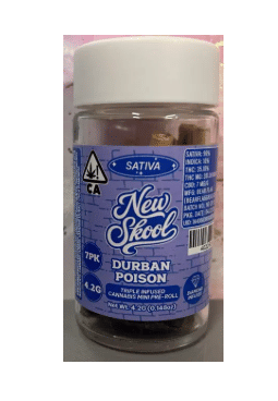 Durban Poison | .6 x 7 Infused Pre-Roll Pack