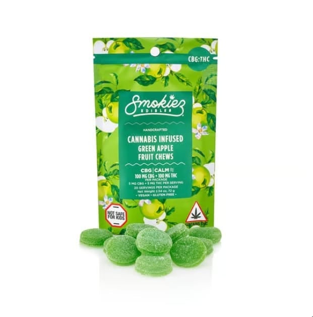 Green Apple CBG:THC 1:1 | 100mg Fruit Chews