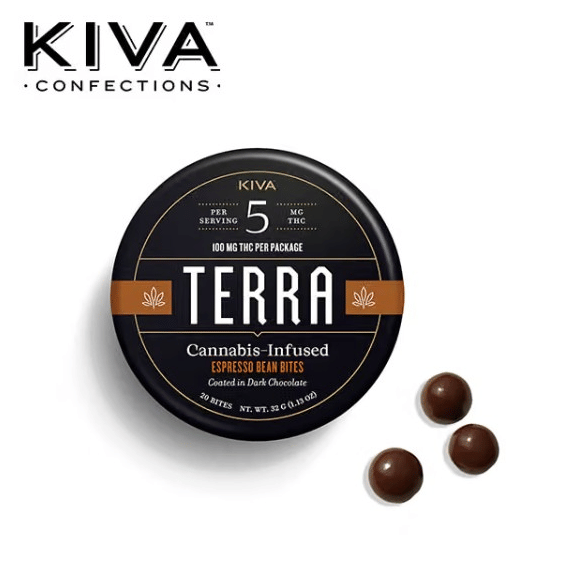 Terra Bites - Kiva Terra Bites - Espresso Beans Coated in Dark Chocolate - 100mg