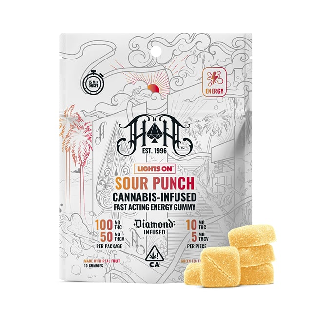 Sour Punch Sativa - Fast-Acting Energy Gummies - 100mg THC