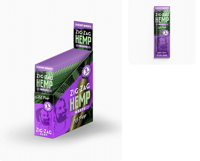 ZigZag OG Purp Hemp Wrap 2pk