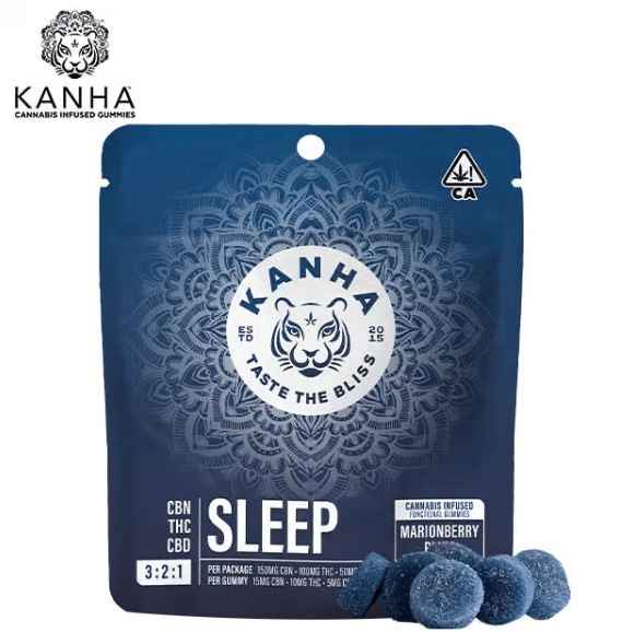 KANHA NANO - Marionberry Plum Sleep Gummies 3:2:1 - 150mg CBN / 100mg THC / 50mg CBD