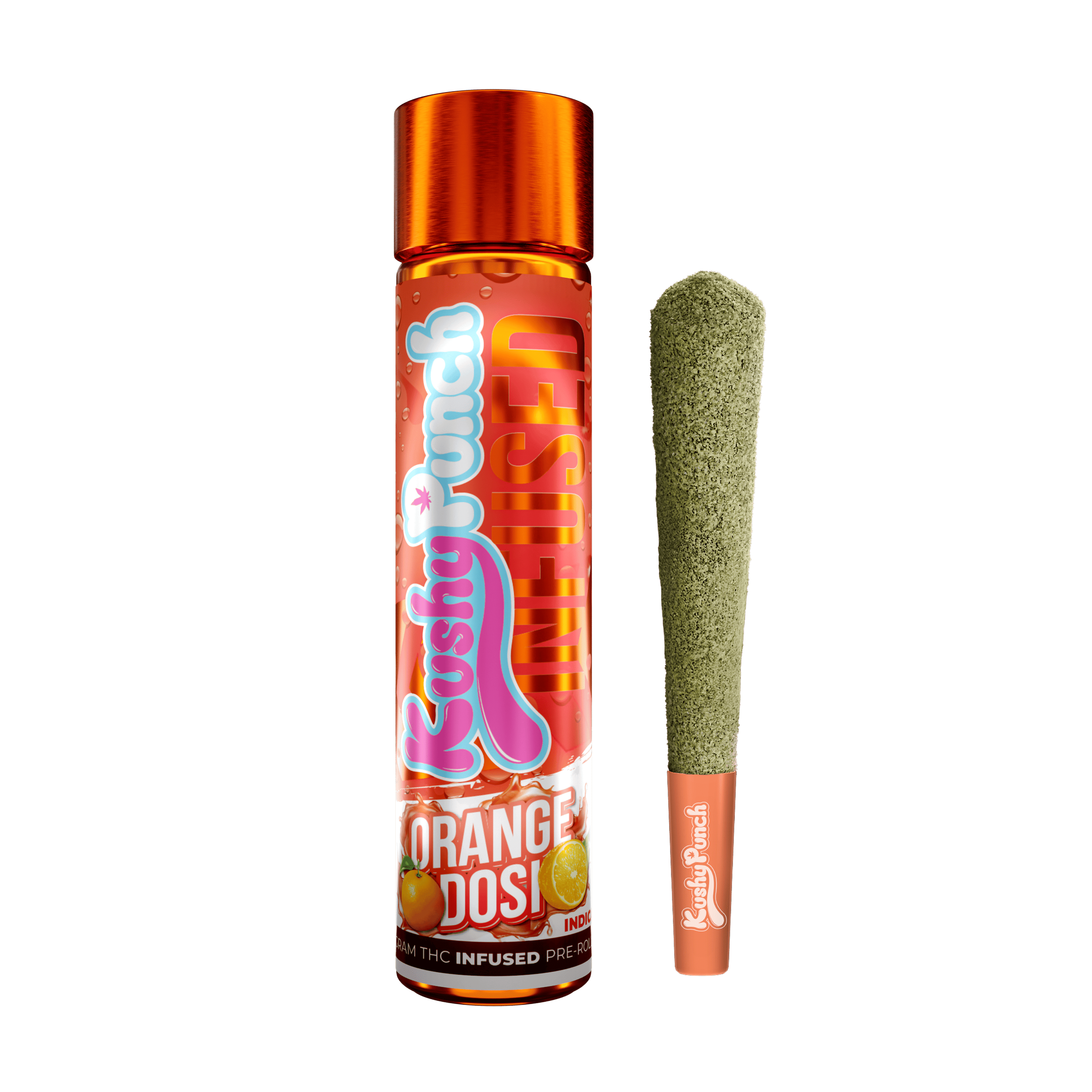 Kushy Punch 1g Infused Pre-Roll Indica Orange Dosi - Kushy Punch - - $15 - Pre-Rolls