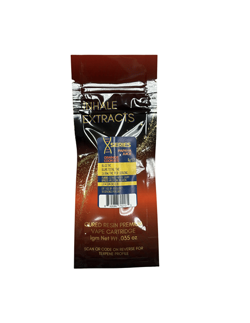 Inhale Extracts | Orange Cookies x Papaya Juice | 510 Vape Cart | 1g