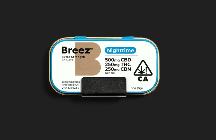 Breez: Extra Strength Nighttime 500mgCBD:250mgTHC:250mgCBN