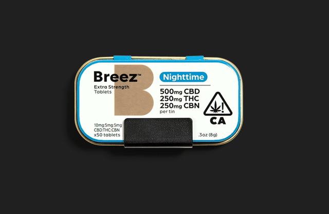 Breez: Extra Strength Nighttime 500mgCBD:250mgTHC:250mgCBN