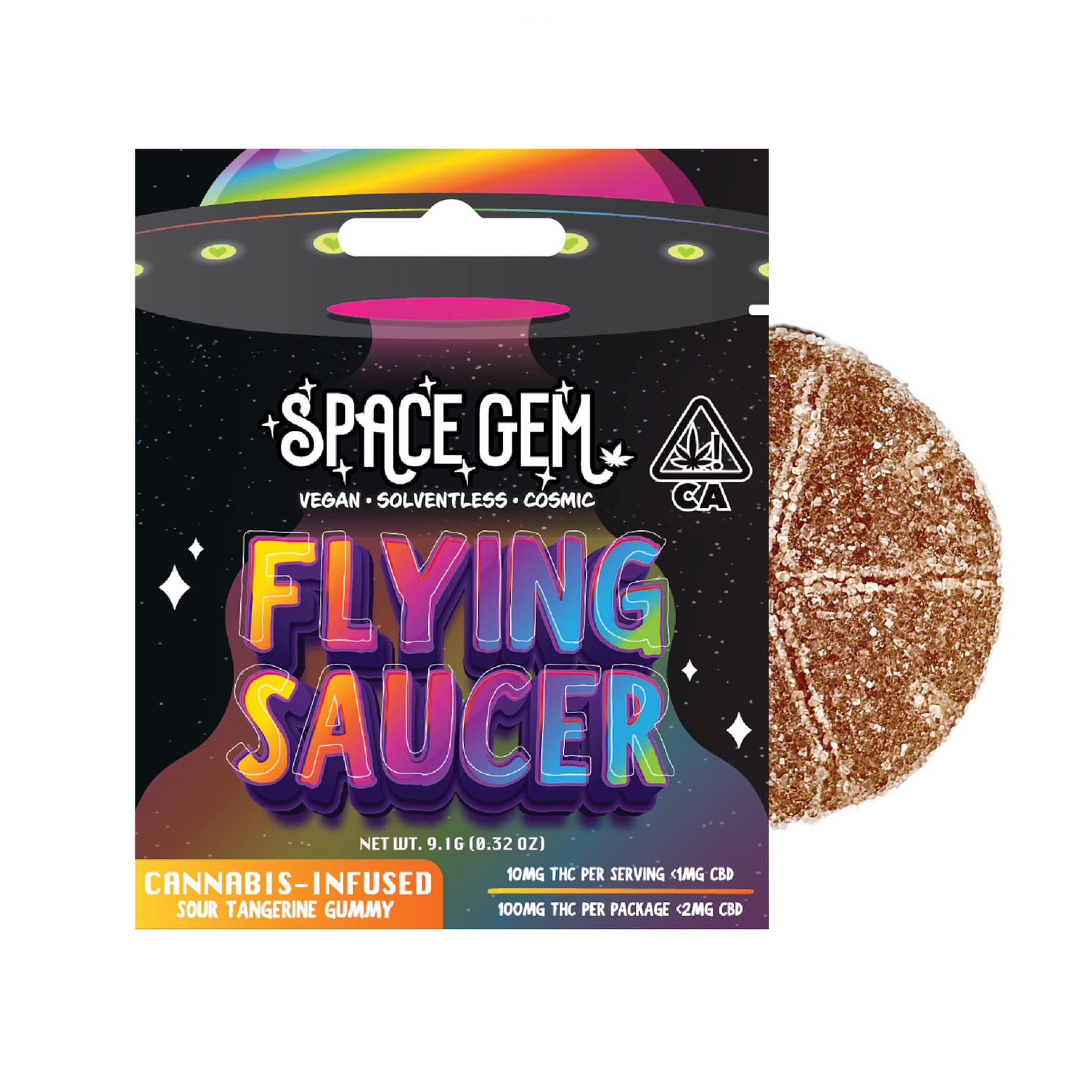 Space Gem — Sour Tangerine Flying Saucer