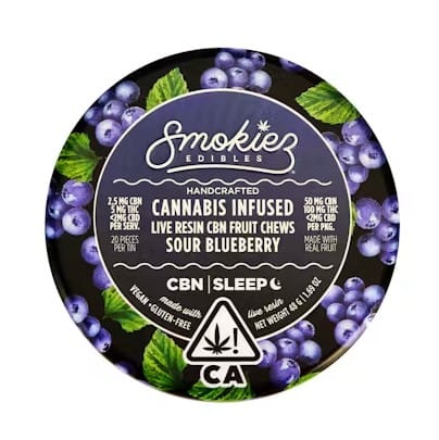 Smokiez: Sour Blueberry Sleep 2:1CBN