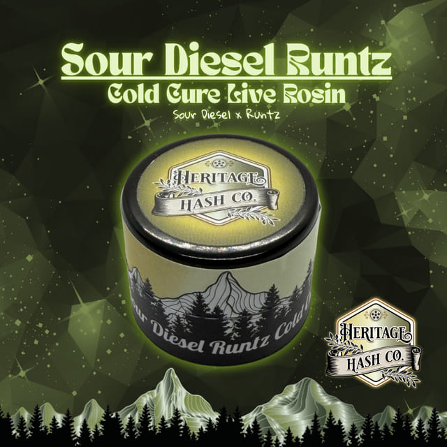 Heritage Hash Co.: New! Sour Diesel Runtz Cold Cure
