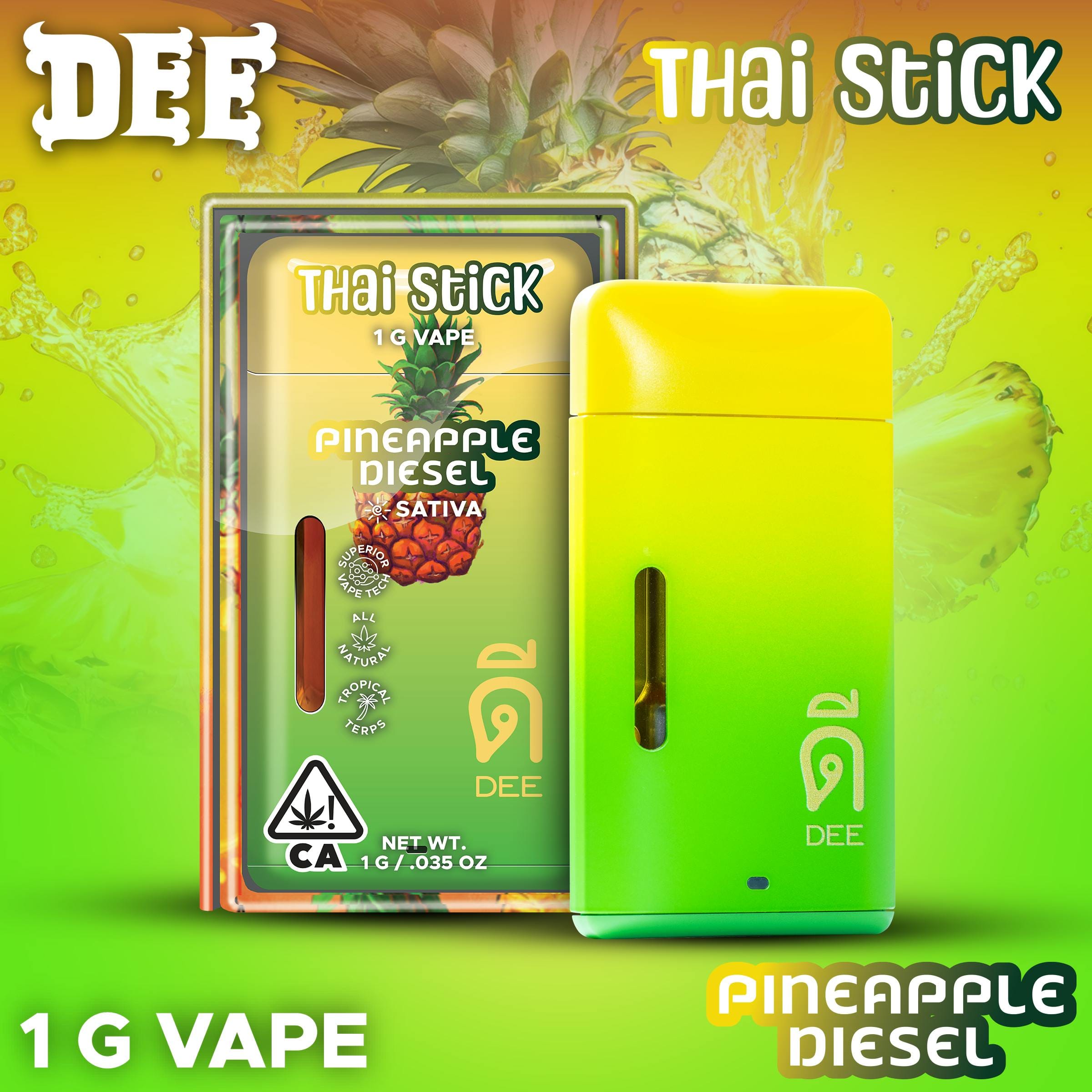 Dee Thai | 1.2g - Pineapple Diesel - AIO - Sativa - Dee Thai -  - $20.54 - All-In-Ones