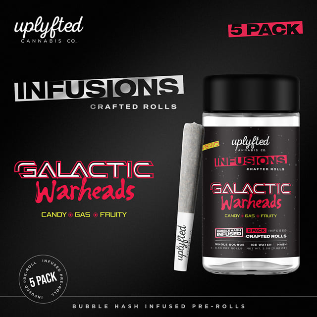 Bubble Hash Infused Pre-Roll Pack (5x.5g) - Galactic Warheads