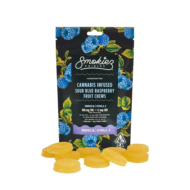 Sour Blue Raspberry | 100mg Fruit Chews