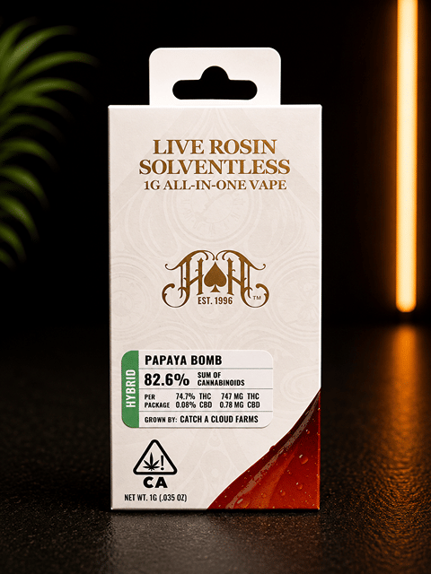 Papaya Bomb (H) 1g AIO | Live Rosin: Catch-a-Cloud Farms
