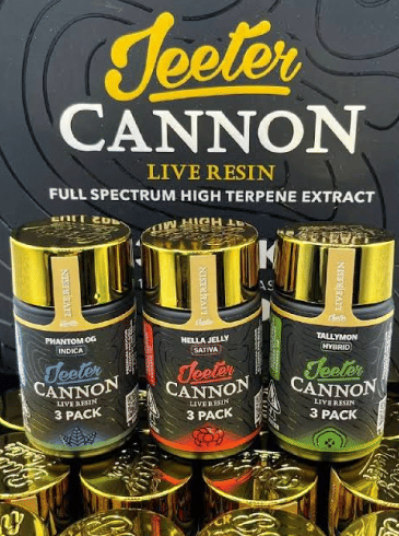 1.5g 3pk Jeeter Cannon Live Resin Alien OG Prerolls