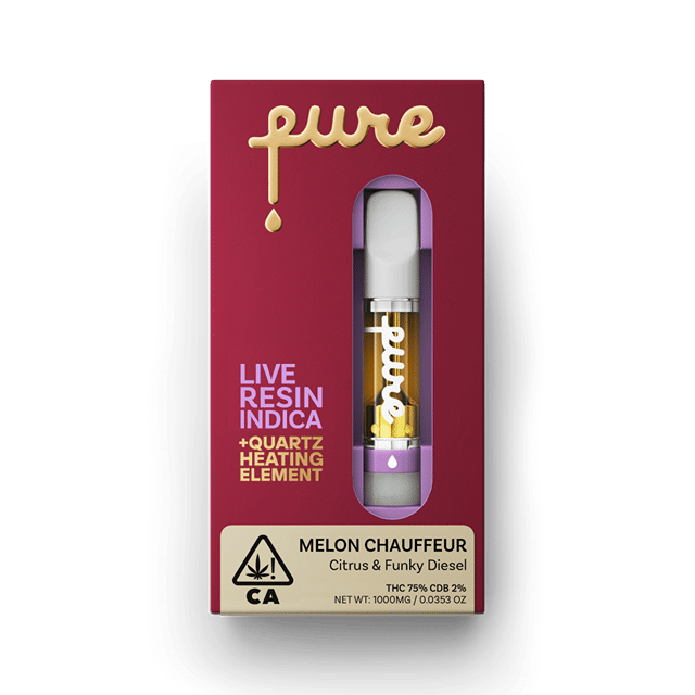 Pure Live Resin 1g Cartridge - Melon Chauffeur - Indica