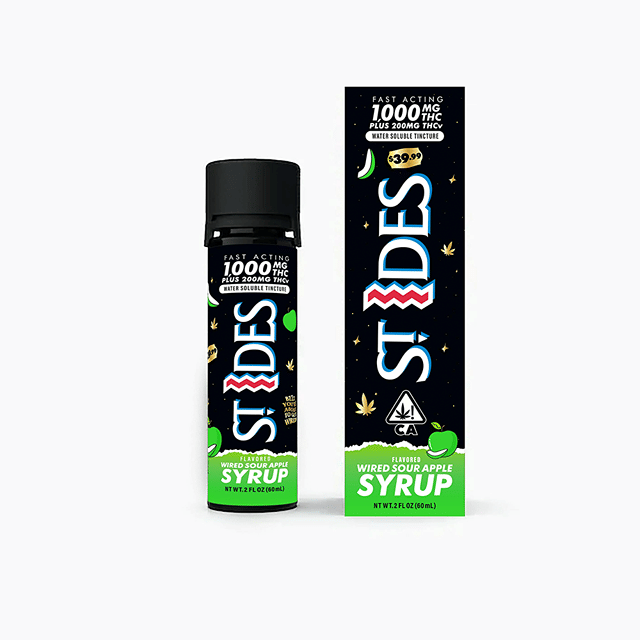 Wired Sour Apple Syrup | 2oz | 1000mg THC : 200mg THCv