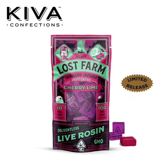 Lost Farm - Lost Farm - Cherry Lime Fruit Chews - Infused w/ GMO Live Rosin - 100mg