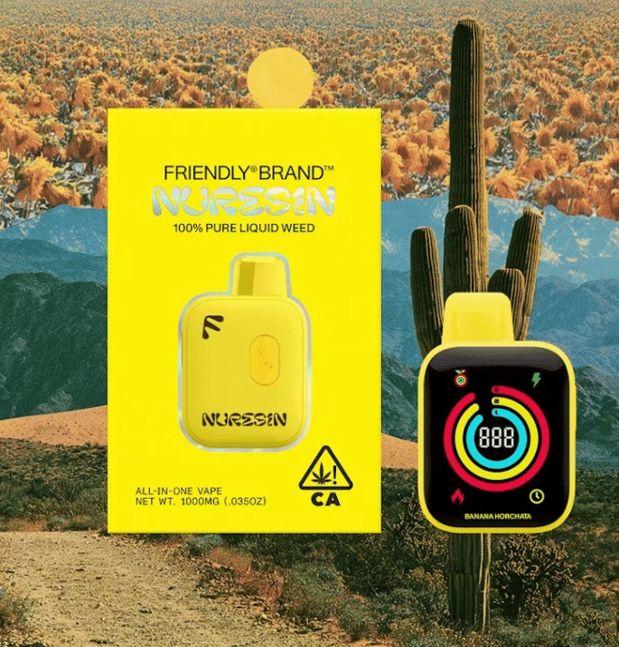 Friendly AIO - Banana Horchata - Nuresin All-In-One Vape - 1g - Friendly Brand - BH - Nu-Resin AIO - 1g - $44.99 - Disposable Vapes