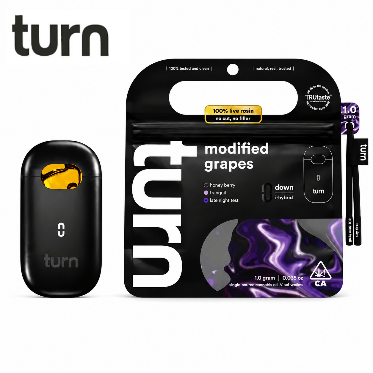 Turn AIO - Modified Grapes - Live Resin All In One Vape - 1g