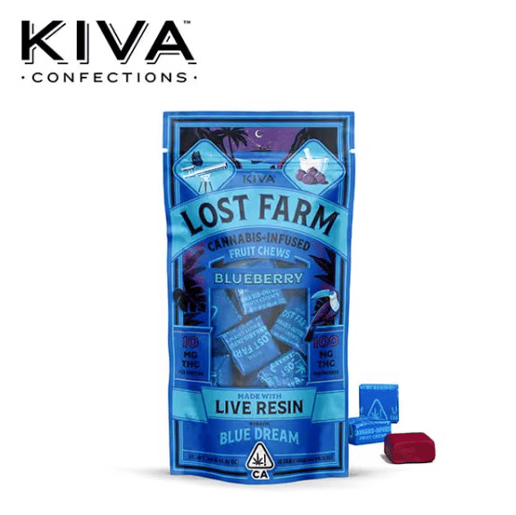 Lost Farm - Lost Farm - Blueberry Fruit Chews - Infused w/ Blue Dream Live Resin - 100mg