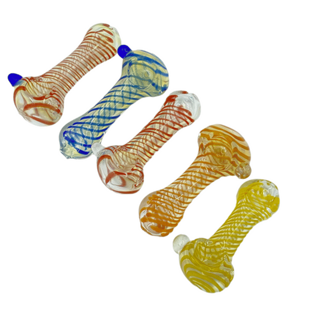 Hand Pipe 3.5" - Fumed Swirl