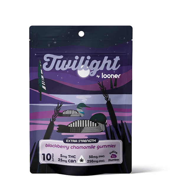 Twilight Blackberry Chamomile - 5mg Hemp THC / 25mg CBN Gummies - 10pk