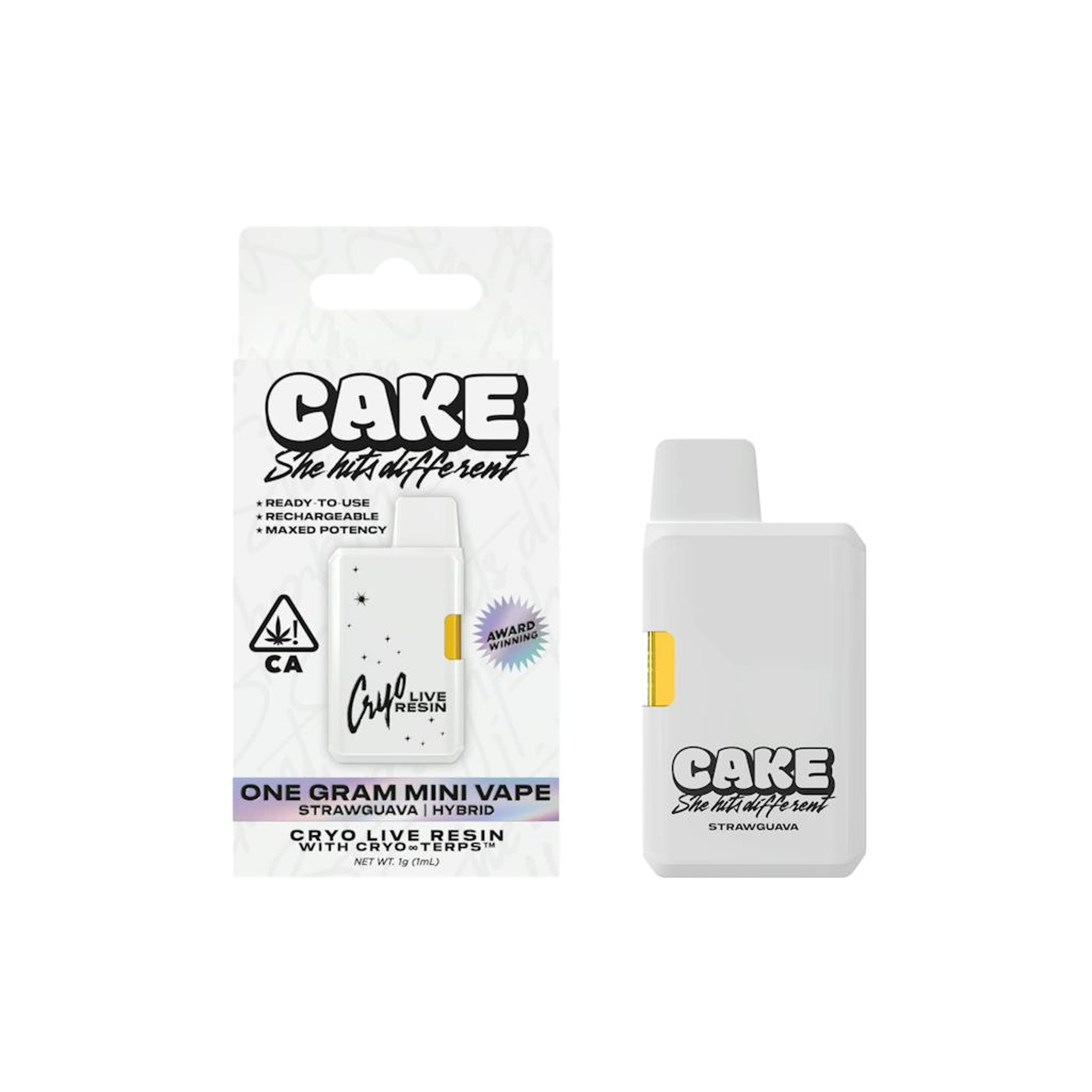 CAKE Cryo Live Resin | 1g - Strawguava - AIO - Hybrid - CAKE she hits different - - $30 - All-In-Ones