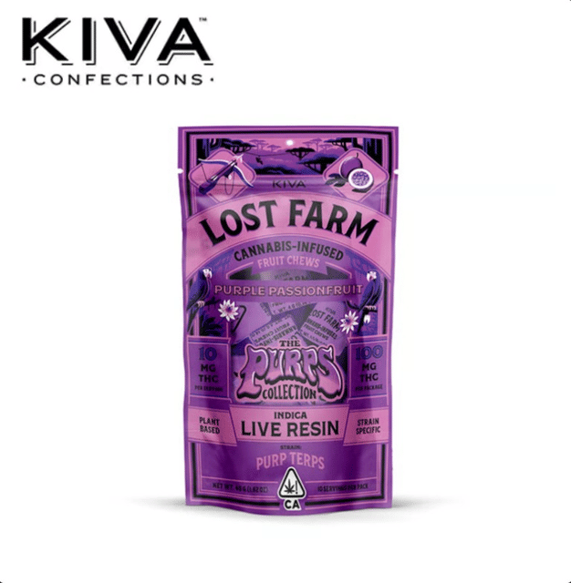 Kiva: Lost Farm - Purple Passionfruit Chews - W/ Purp Terp