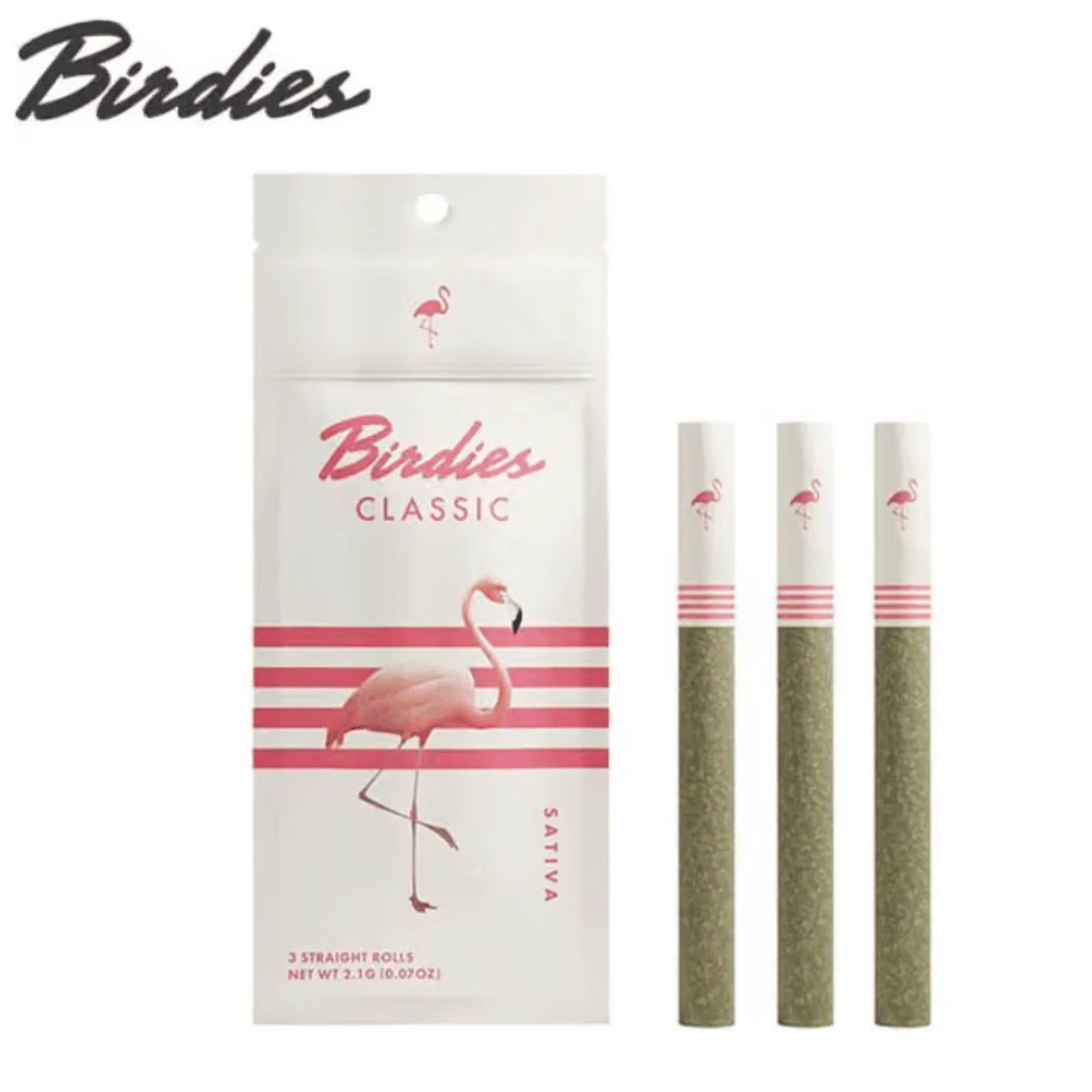 Birdies - Classic Sativa - Pre-Roll 3pk - 2.1g - Birdies - CS - PR Pack - 2.1g - $11.99 - Pre-Roll Packs