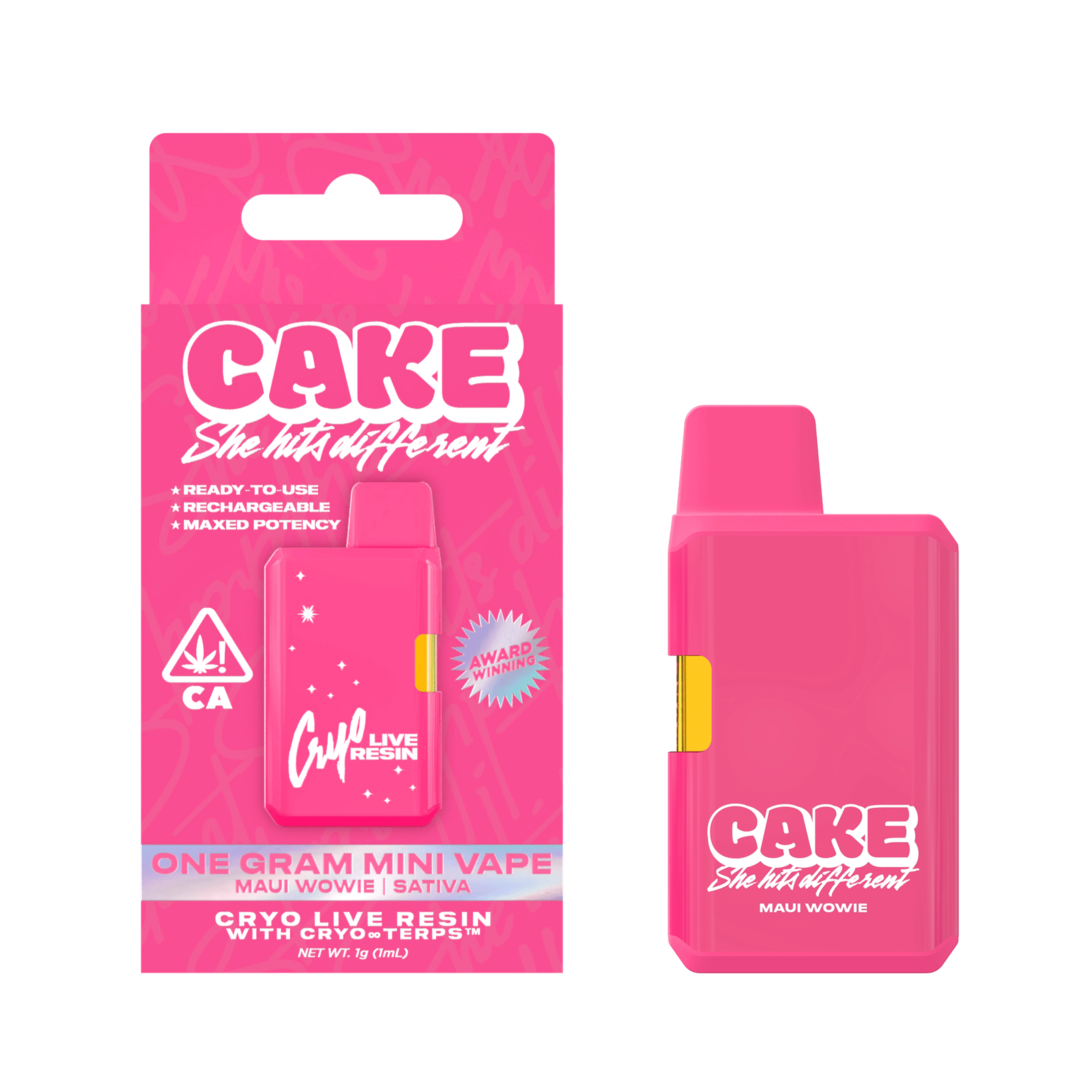 CAKE Cryo Live Resin | 1g - Maui Wowie - AIO - Sativa - CAKE she hits different - - $30 - All-In-Ones