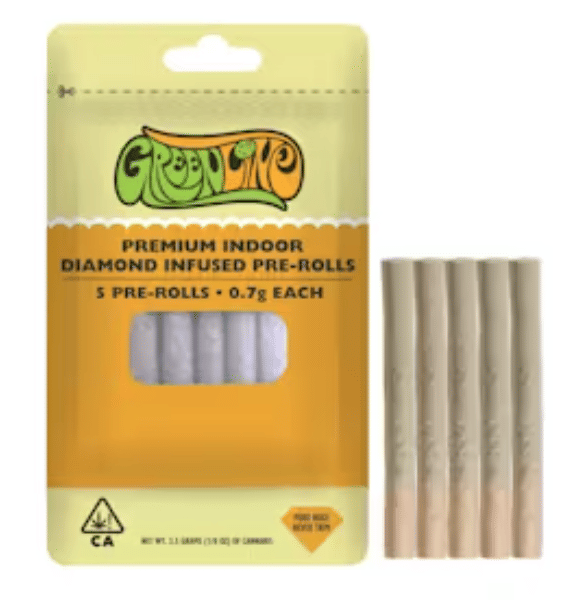 Gelato | 3.5g | 5pk | Diamond Infused Prerolls