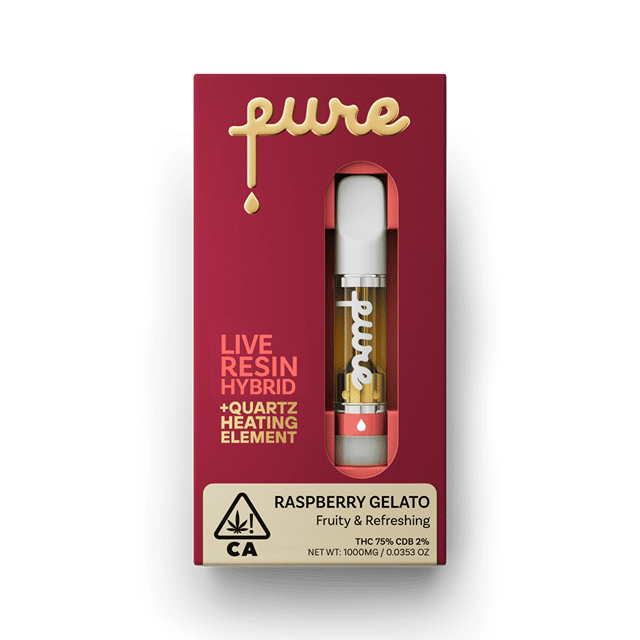 Pure Live Resin 1g Cartridge - Raspberry Gelato - Hybrid