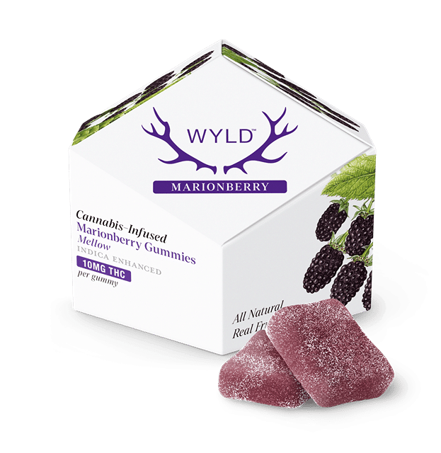 WYLD | Marionberry Indica Enhanced Gummies | 100mg | 10ct | 10mg/ea