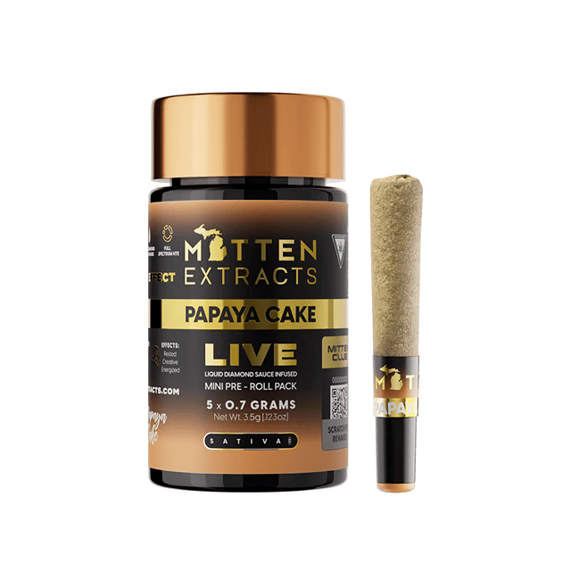 Mini Live Sauce Infused Pre Rolls (5x.7g) - Papaya Cake