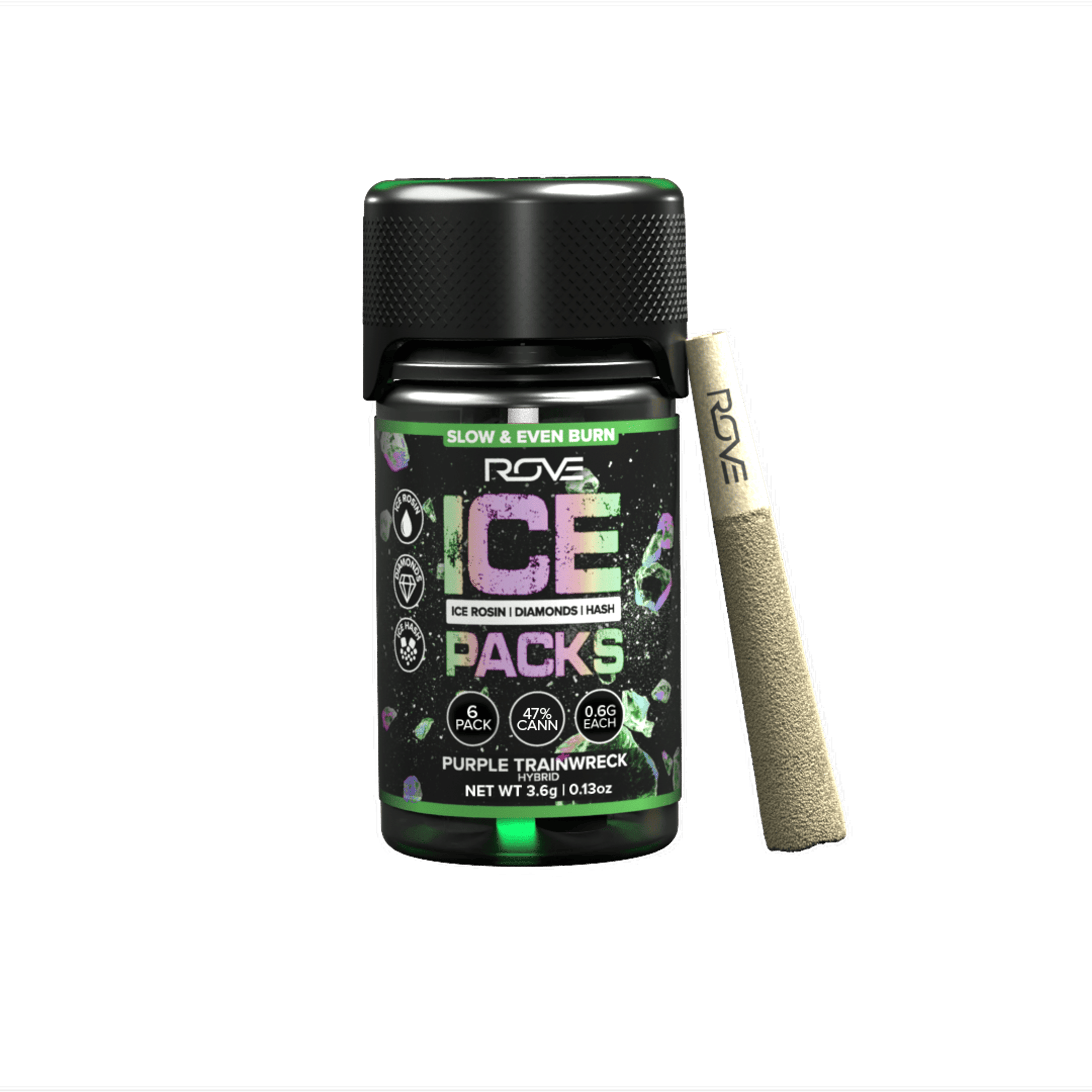 Rove | .6gx6pk - Purple Trainwreck - Infused Ice Packs - Hybrid - Rove - - $33.24 - Pre-Rolls