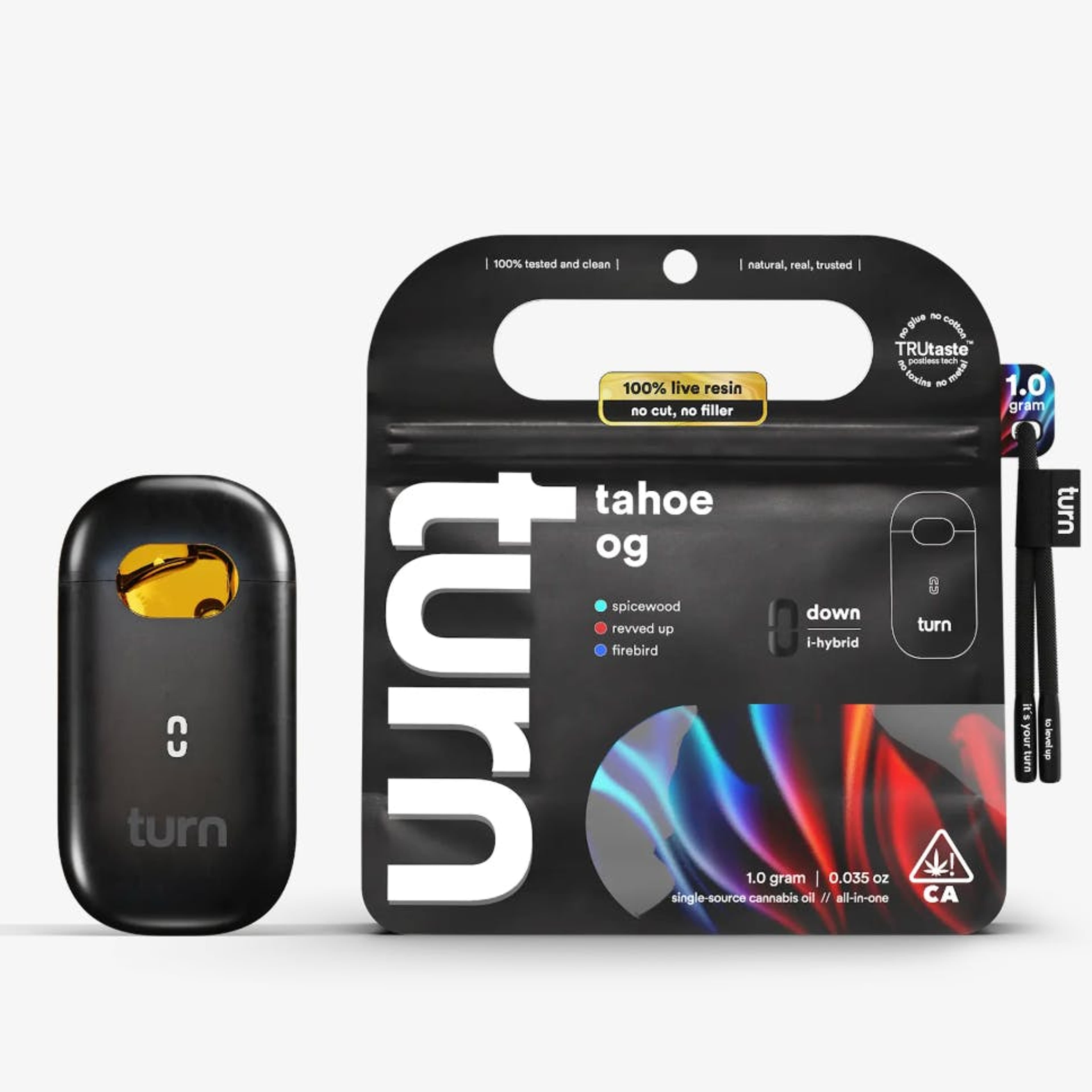 Turn Down LR TurnOne | 1g - Tahoe OG - AIO - Turn - - $37 - All-In-Ones