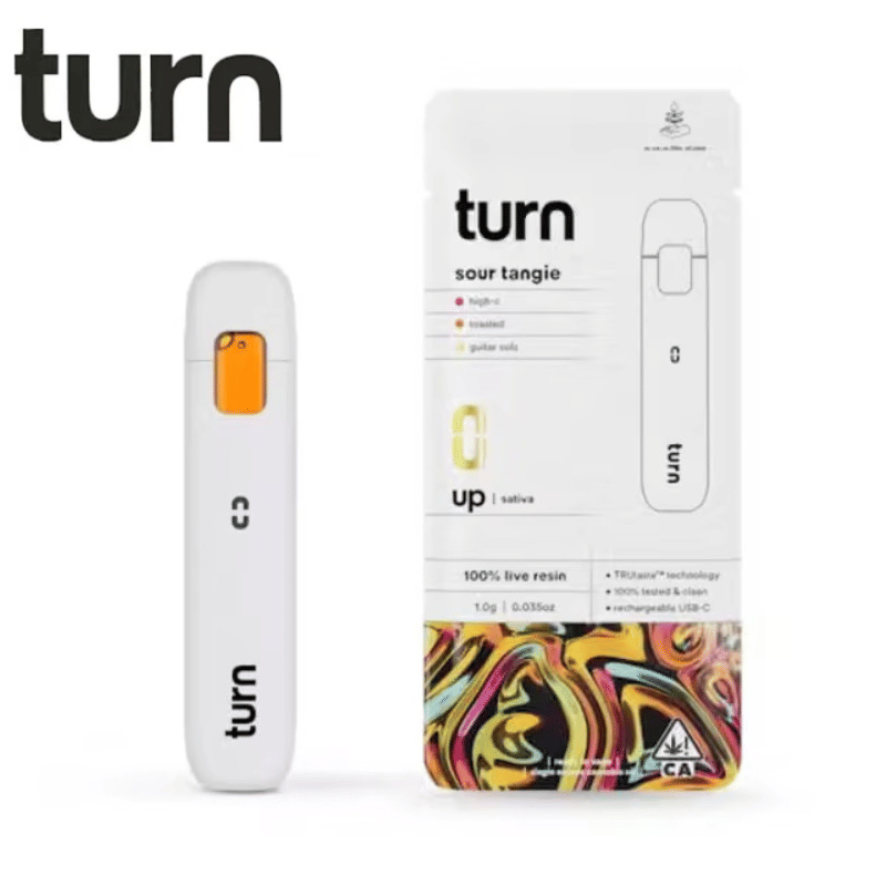 Turn AIO -  Sour Tangie  - Live Resin All In One Vape - 1g
