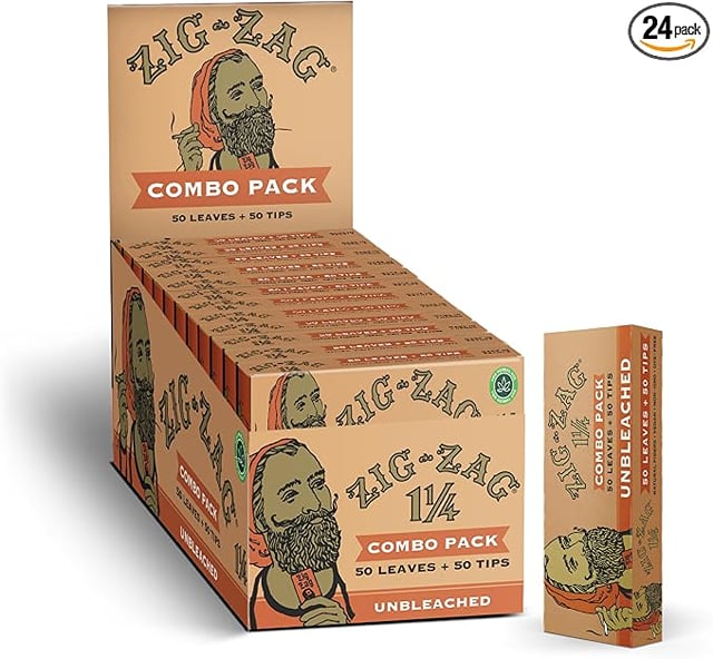 Unbleached Combo Pack 1 1/4 - 50 Papers and Tips