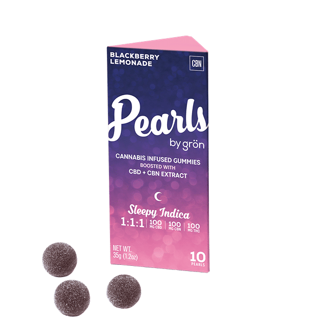 Pearls 10pk Gummies | Blackberry Lemonade 1:1:1 CBN:CBD