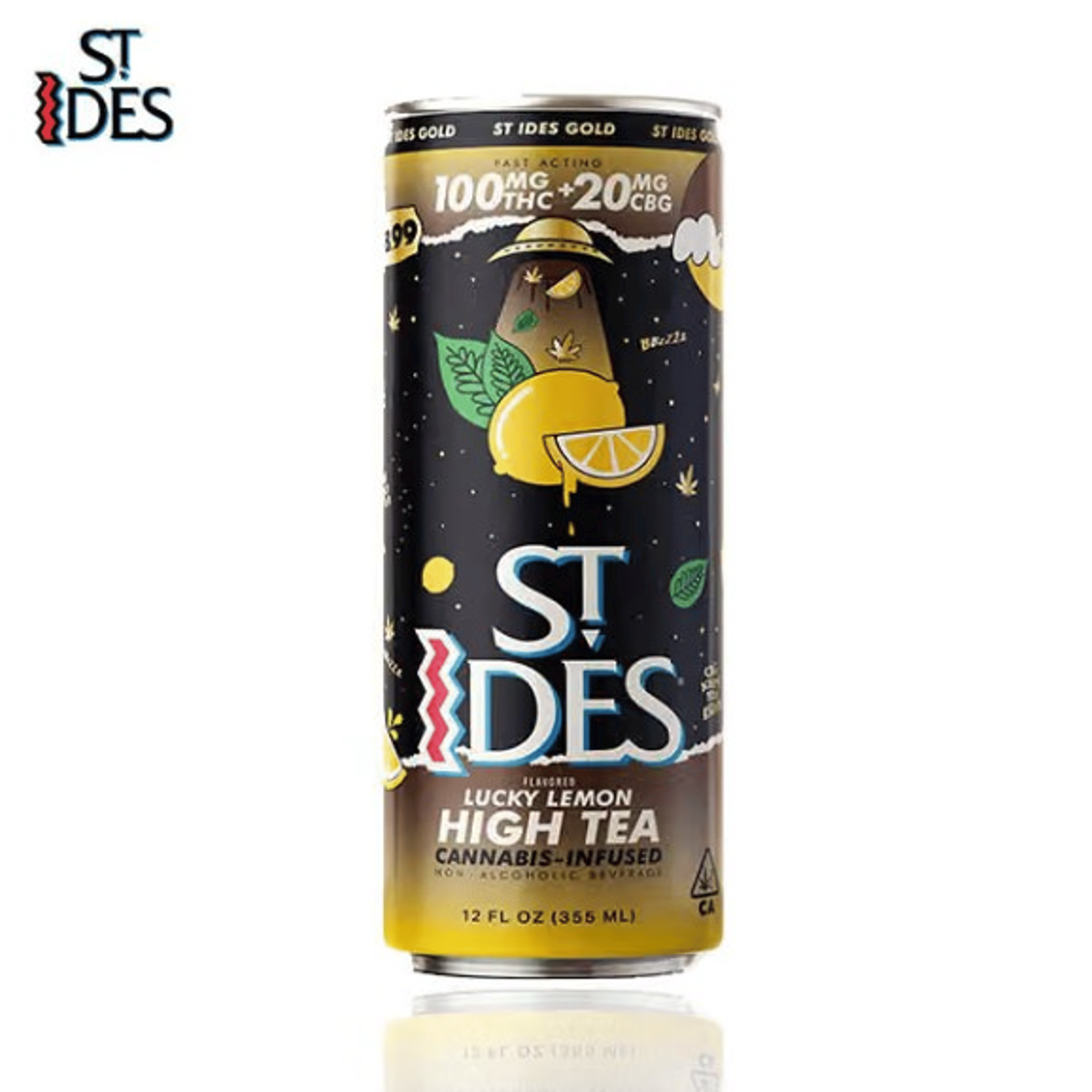 St. Ides - Lucky Lemon - High Tea - 100mg THC / 20mg CBG - Single - St. Ides - LL - Tea - 100mg - $7.99 - Beverages