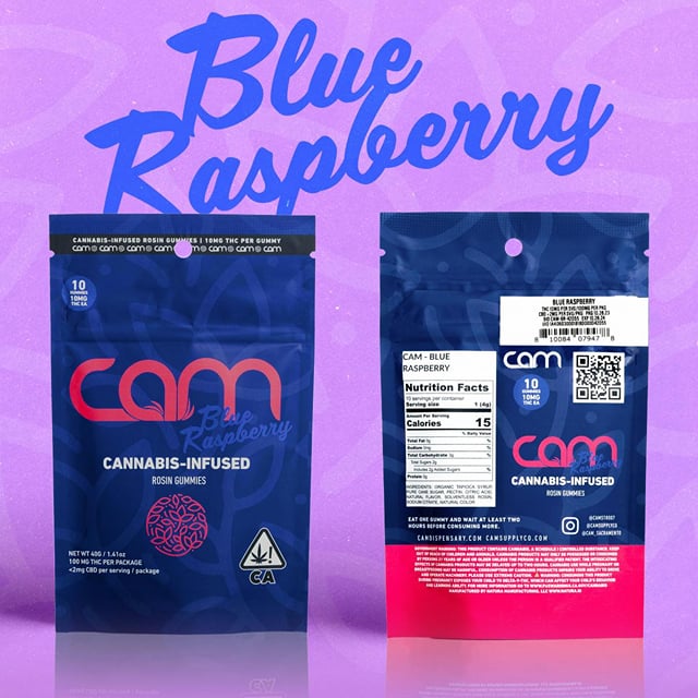 CAM | Blue Raspberry Gummies | 100mg | 10ct | 10mg