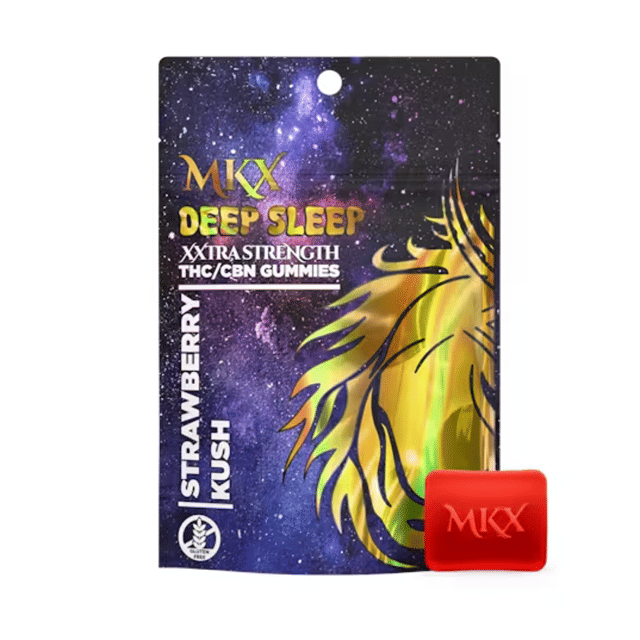 Deep Sleep Gummies 200mg THC/50mg CBN - Strawberry Kush