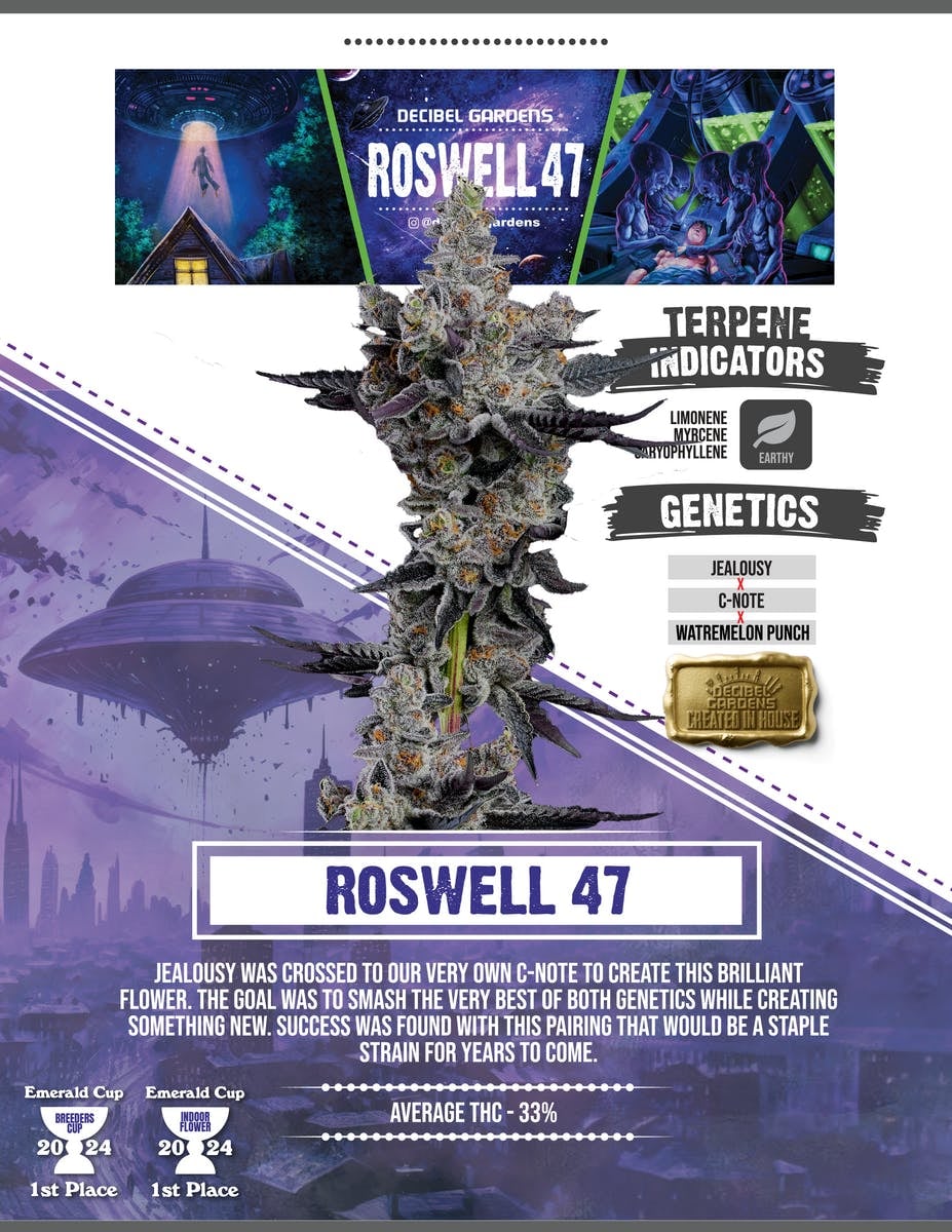 Decibel Gardens | 3.5g - Roswell 47 - Decibel Gardens -  - $52.65 - Flowers