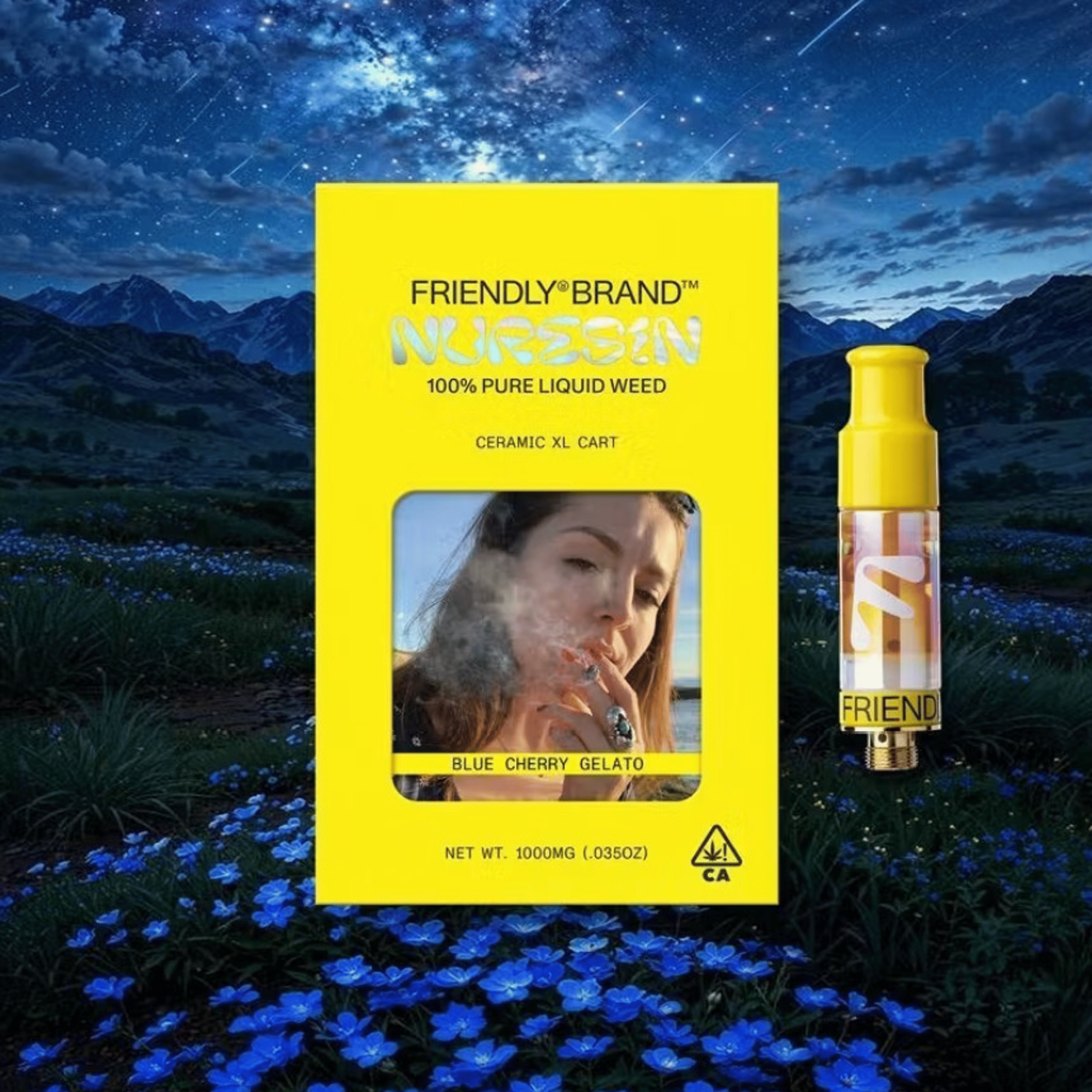 Friendly - Blue Cherry Gelato - Nucleus Nu-Resin Cart - 1g - Friendly Brand - BCG - Nu-Resin 510 - 1g - $39.99 - Vapes
