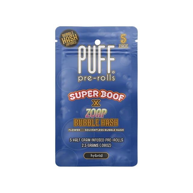 Super Boof x Zoap | Bubble Hash Infused Joints | 0.5g each | 5pk