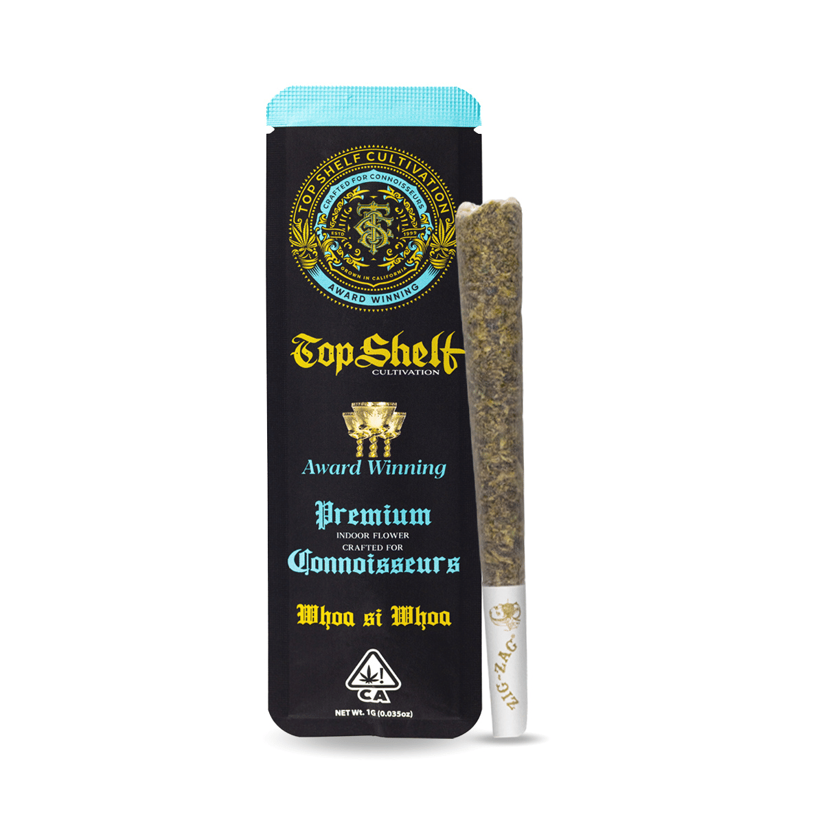 Top Shelf Cultivation Indoor Preroll Joint 1.0g Indica  Skywalker OG