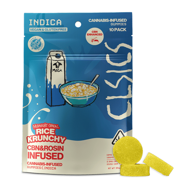 CBN Rice Krunchy - Live Rosin Infused Gummies - 10ct